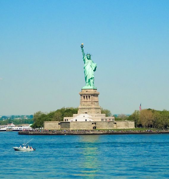 美国纽约的自由女神像